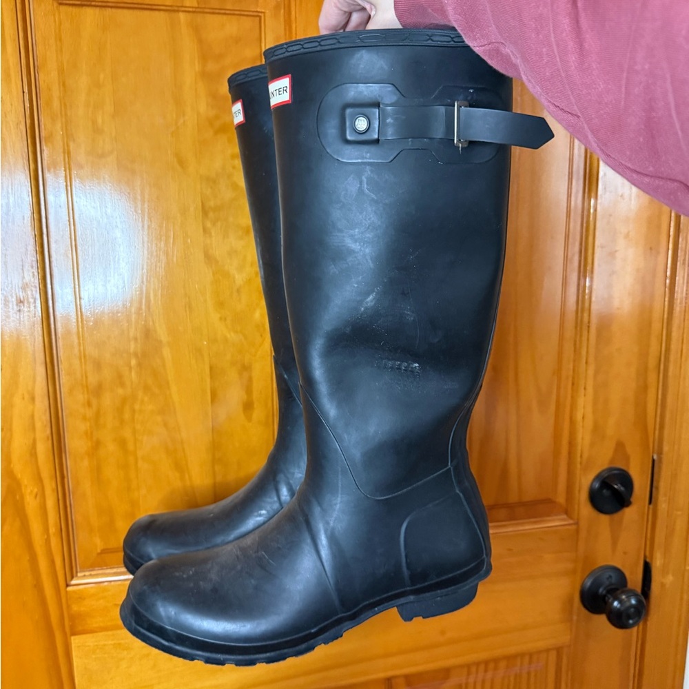 Hunter INSULATED Original Tall Rain Boots Matte Black Women’s Size 11 - Picture 3 of 8
